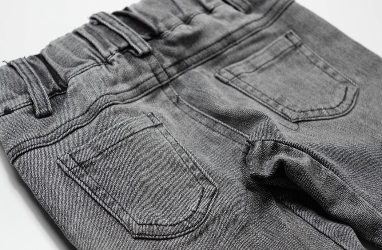 BIKER JEANS - ACID GREY