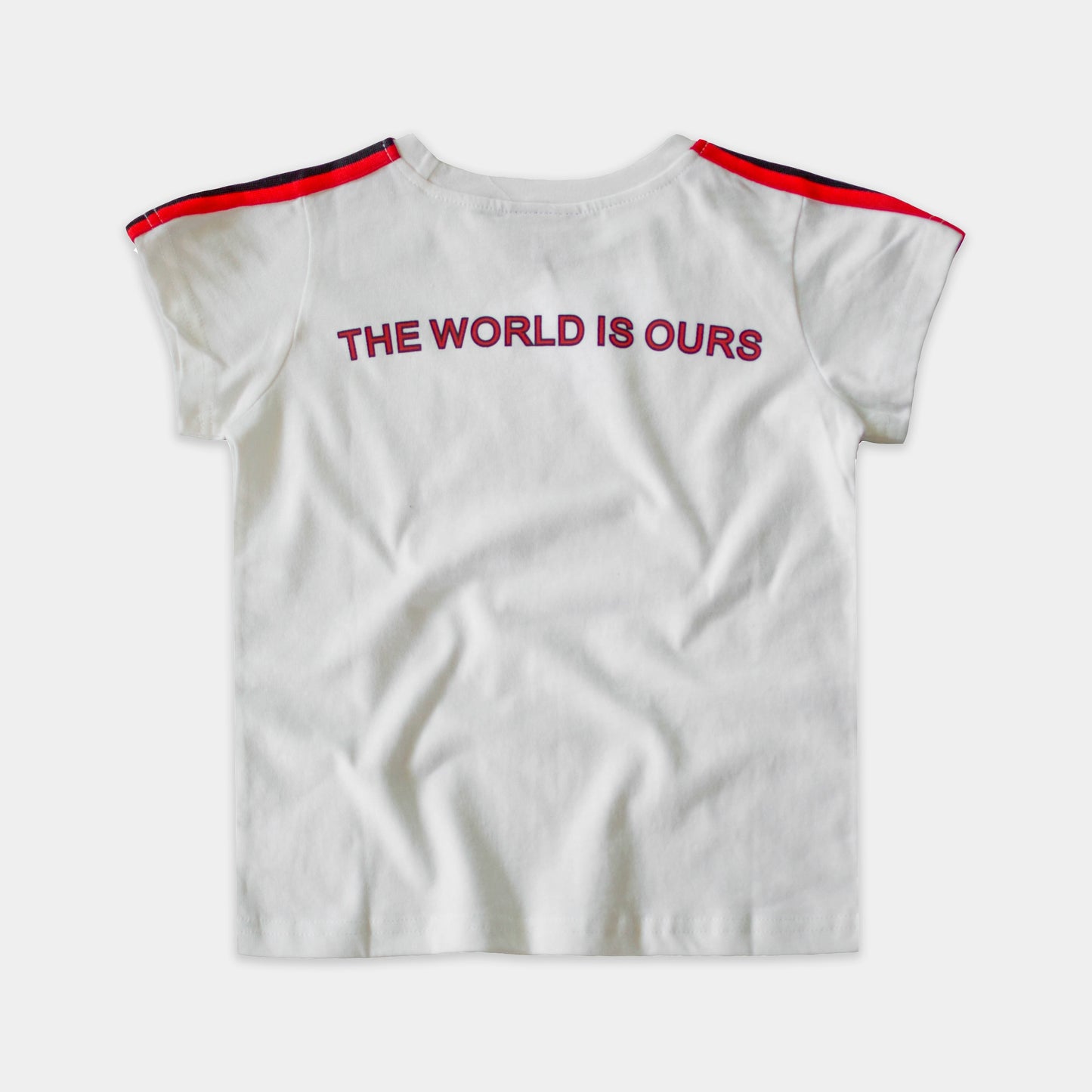 STRIPE SLEEVE TEE - WHITE