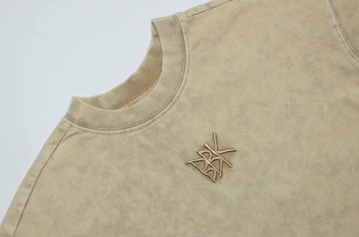 BASICS TEE - ACID WASH BEIGE