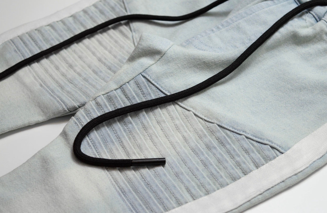 BIKER JEANS - STONEWASH BLUE