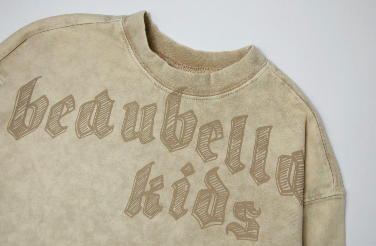 SIGNATURE LONG SLEEVE - ACID WASH BEIGE