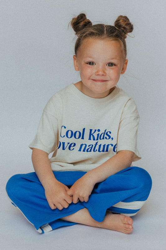 COOL KIDS TEE - BLUE CREAM