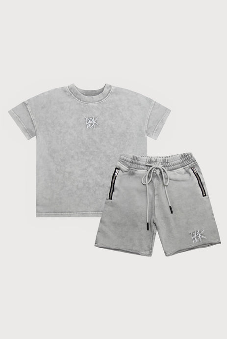 BASICS SHORT SET - ACID GREY