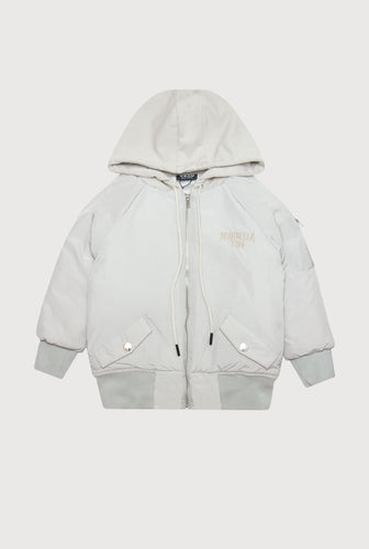 HOODED BOMBER JACKET
