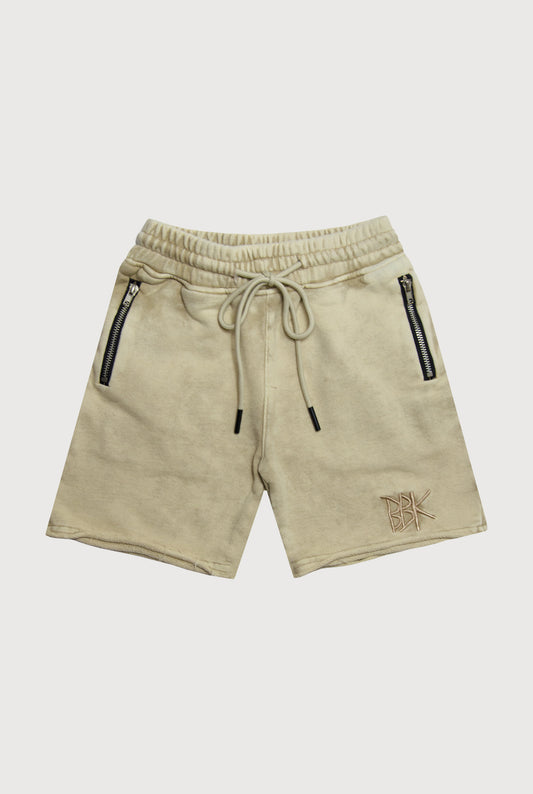 BASICS SHORTS - ACID WASH BEIGE