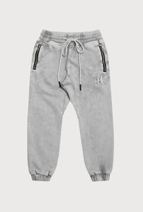 BASICS JOGGER PANTS - ACID WASH GREY