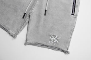 BASICS SHORTS - ACID WASH GREY