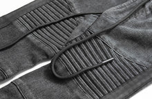 Load image into Gallery viewer, BIKER JEANS - ACID BLACK