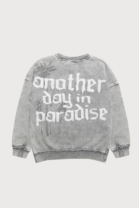 PARADISE SWEATSHIRT - ACID WASH GREY