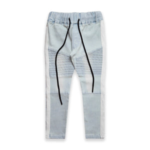 BIKER JEANS - STONEWASH BLUE