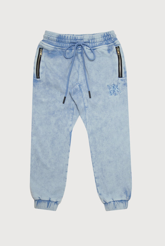 BASICS JOGGER PANTS - ACID WASH BLUE