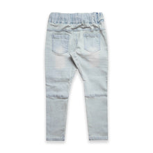 Load image into Gallery viewer, BIKER JEANS - STONEWASH BLUE
