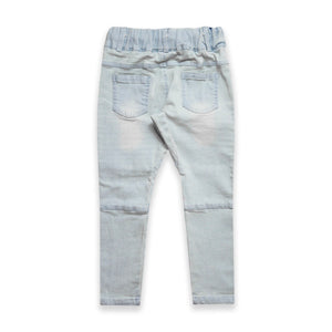 BIKER JEANS - STONEWASH BLUE