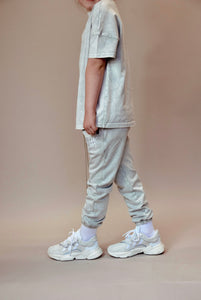 BASICS JOGGER PANTS - ACID WASH GREY