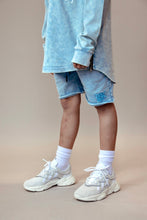 Load image into Gallery viewer, BASICS SHORTS - ACID WASH BLUE