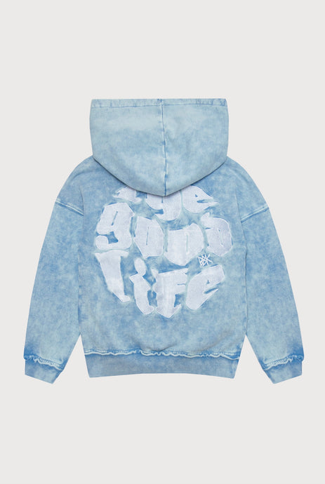 GOOD LIFE HOODIE - ACID WASH BLUE