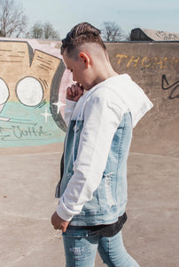 HOODED DENIM JACKET