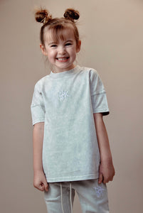 BASICS TEE - ACID WASH GREY