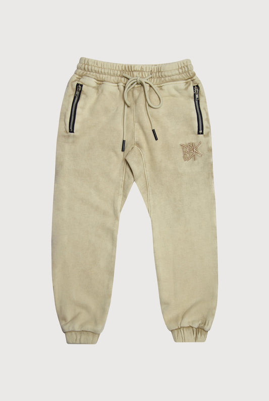 BASICS JOGGER PANTS - ACID WASH BEIGE