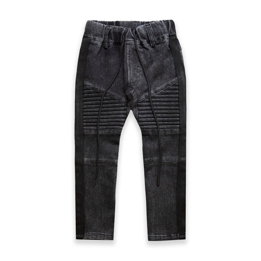 BIKER JEANS - ACID BLACK