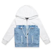 Load image into Gallery viewer, HOODED DENIM JACKET