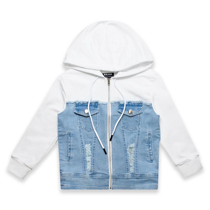 HOODED DENIM JACKET