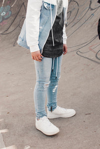 HOODED DENIM JACKET